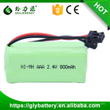Paquete de batería inalámbrico del teléfono de 800mAh 2.4V NIMH AAA para Sanyo